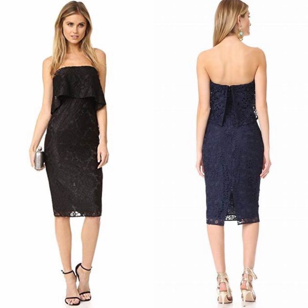 NWT LIKELY Black Lace Driggs Dress Size 0